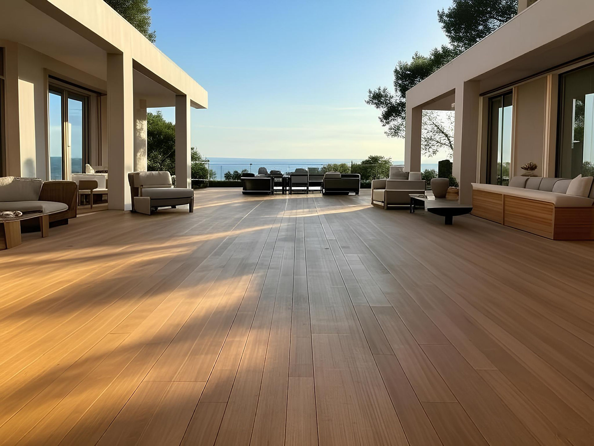 Parquet coretec sur terrasse