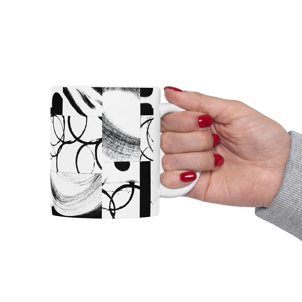 Thumbnail: Modern Abstract Ceramic Mug 