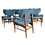 Thumbnail: Set 8 Mid Century Danish Modern Walnut Dining Chairs