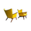 Thumbnail: Pair Mid-Century Modern Adrian Pearsall Lounge Chairs 