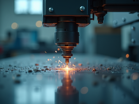 CNC machine performing precision machining