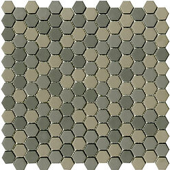 GLAZE HEXAGON GREYS MATT