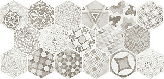 HEXATILE CEMENT GARDEN GREY