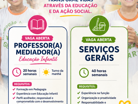 Vagas abertas!