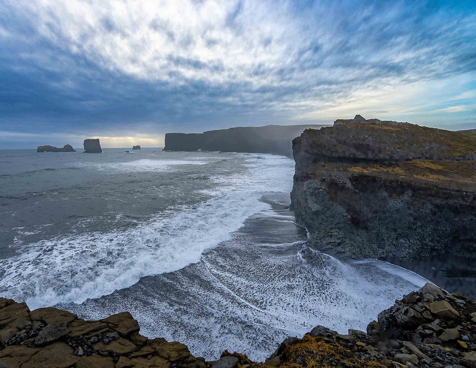 Iceland Black Sand Beach Waves