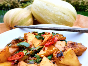 Stir-fried Butternut Squash with black bean sauce recipe
