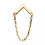 Thumbnail: 14Kt Yellow Gold Threadless Arrow Top with Dangling Chain