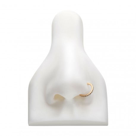 Thumbnail: 14kt Multi-Clear CZ Hinged Segment Clicker