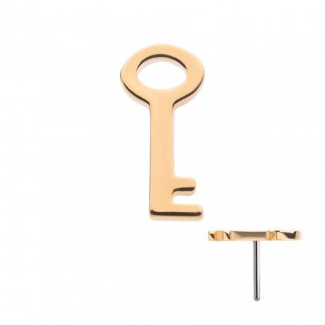 14Kt Yellow Gold Threadless Key Top