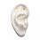 Thumbnail: 14Kt Yellow Gold Threadless with Star Clear Gem Top