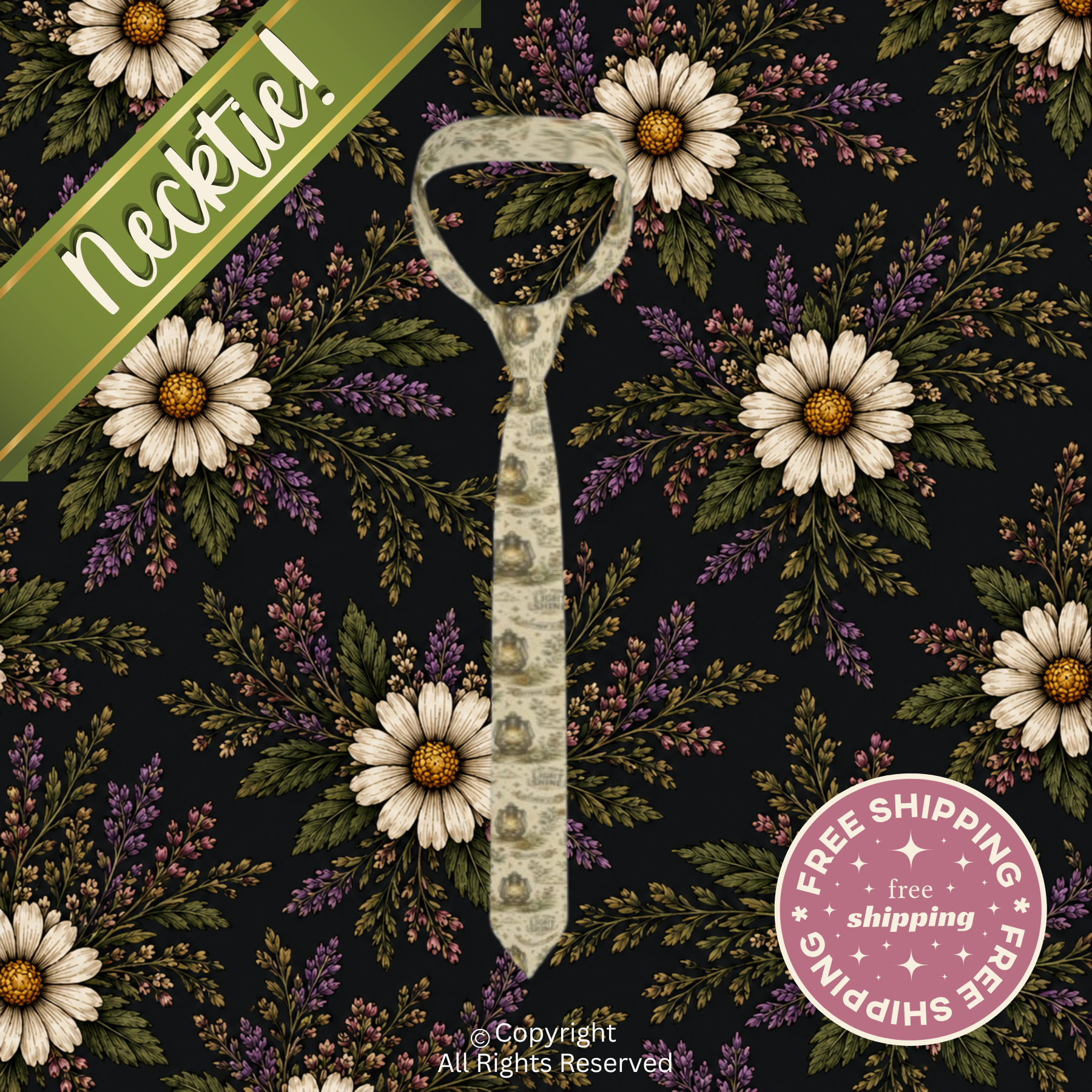 Matthew 5:16 Light Shine Necktie