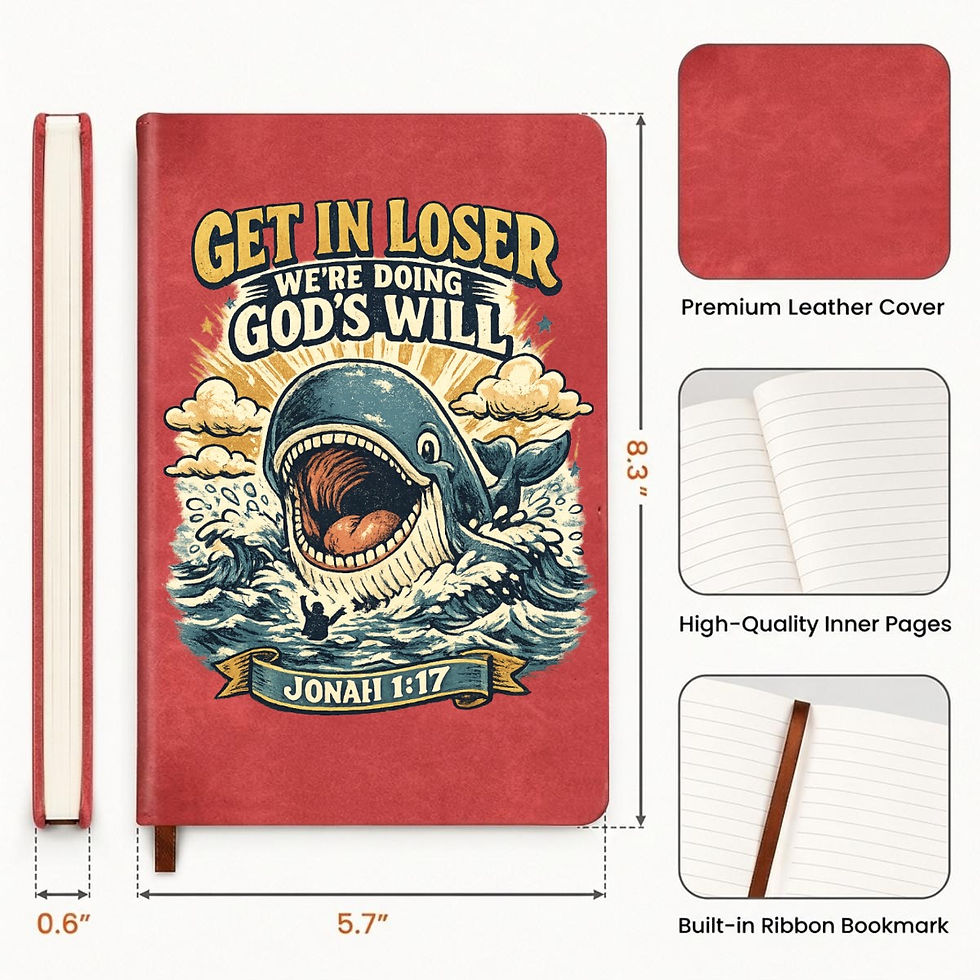 Thumbnail: Jonah1:17 Whale Hardcover Journal Notebook