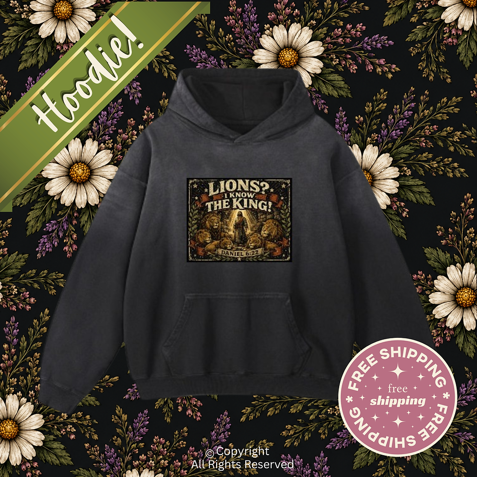 Thumbnail: Daniel 6:22 I Know The King! Vintage Wash Pullover Hoodie