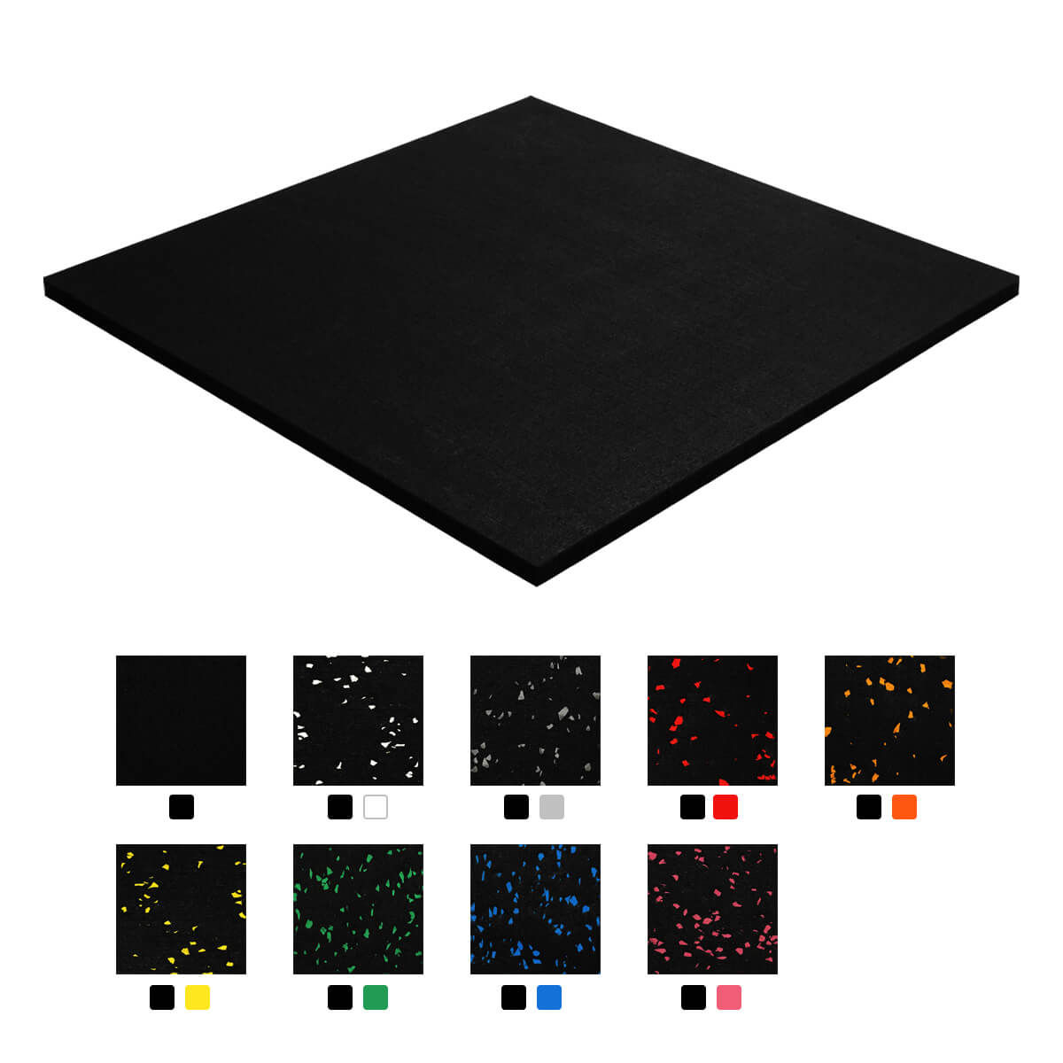 ラバーフロアマット厚さ15cm(50cm×50cm) EVM-125