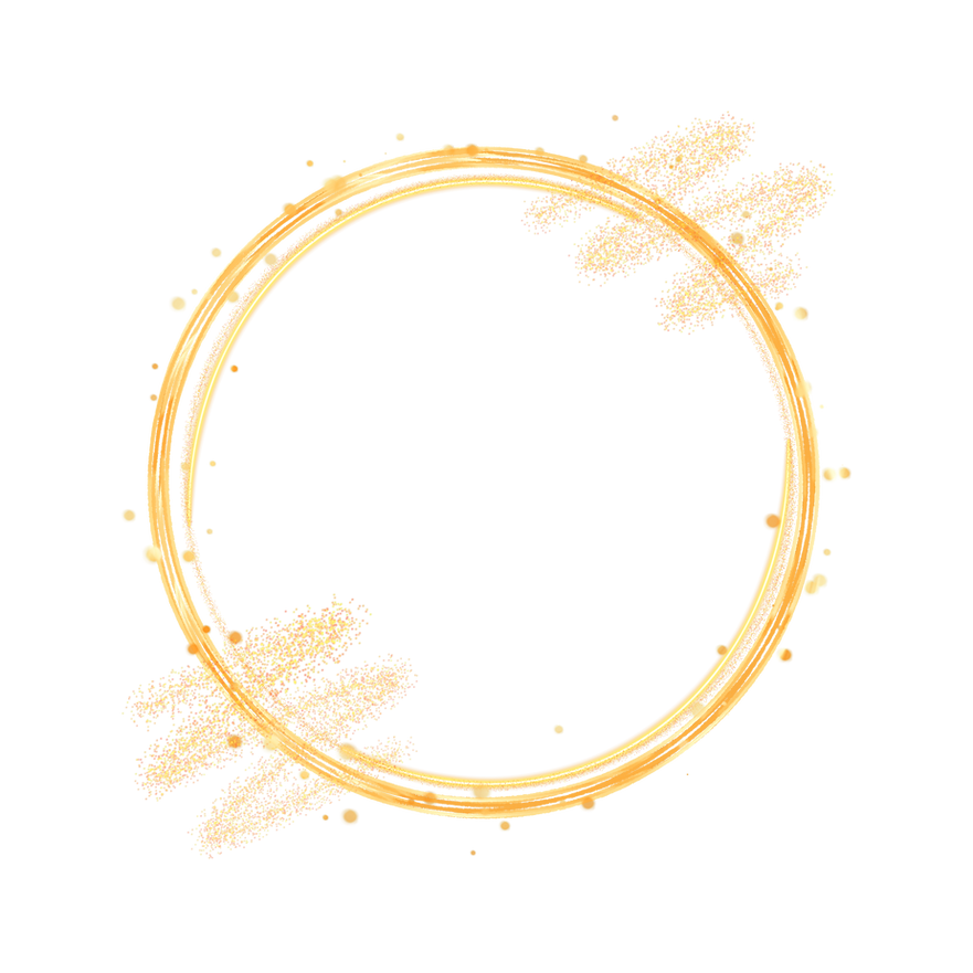 —Pngtree—golden circle glittery frame_64