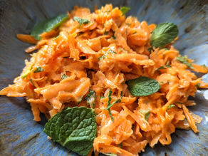 Creamy maple carrot salad