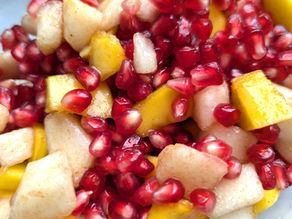 Pomegranate pear mango salad