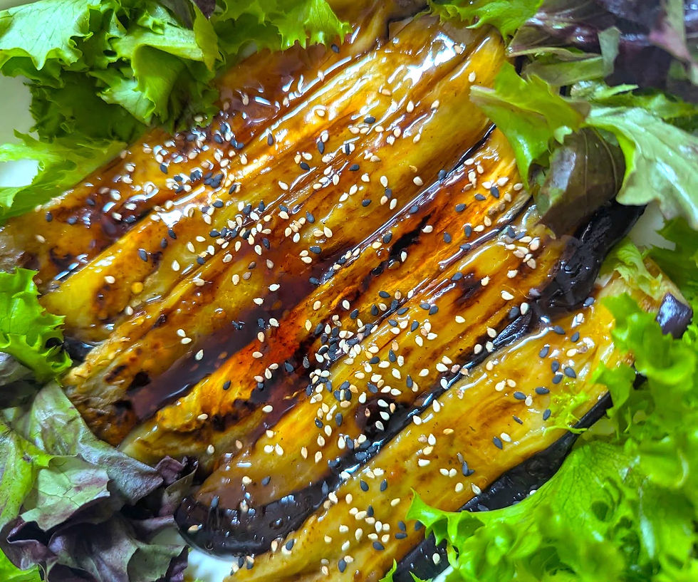 At the event we added these grilled eggplant into our sushi rolls :)