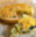 Spinach & mushroom quiche
