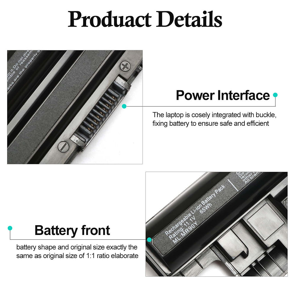 Thumbnail: 11.1V 65Wh Dell Laptop Battery Replacement Dell Inspiron 13 15 Series 13 15 300