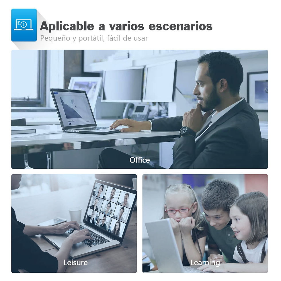 Thumbnail: Universal USB-C Charger for Laptop Computer, 65W USB-C Chromebook Charger,Repla