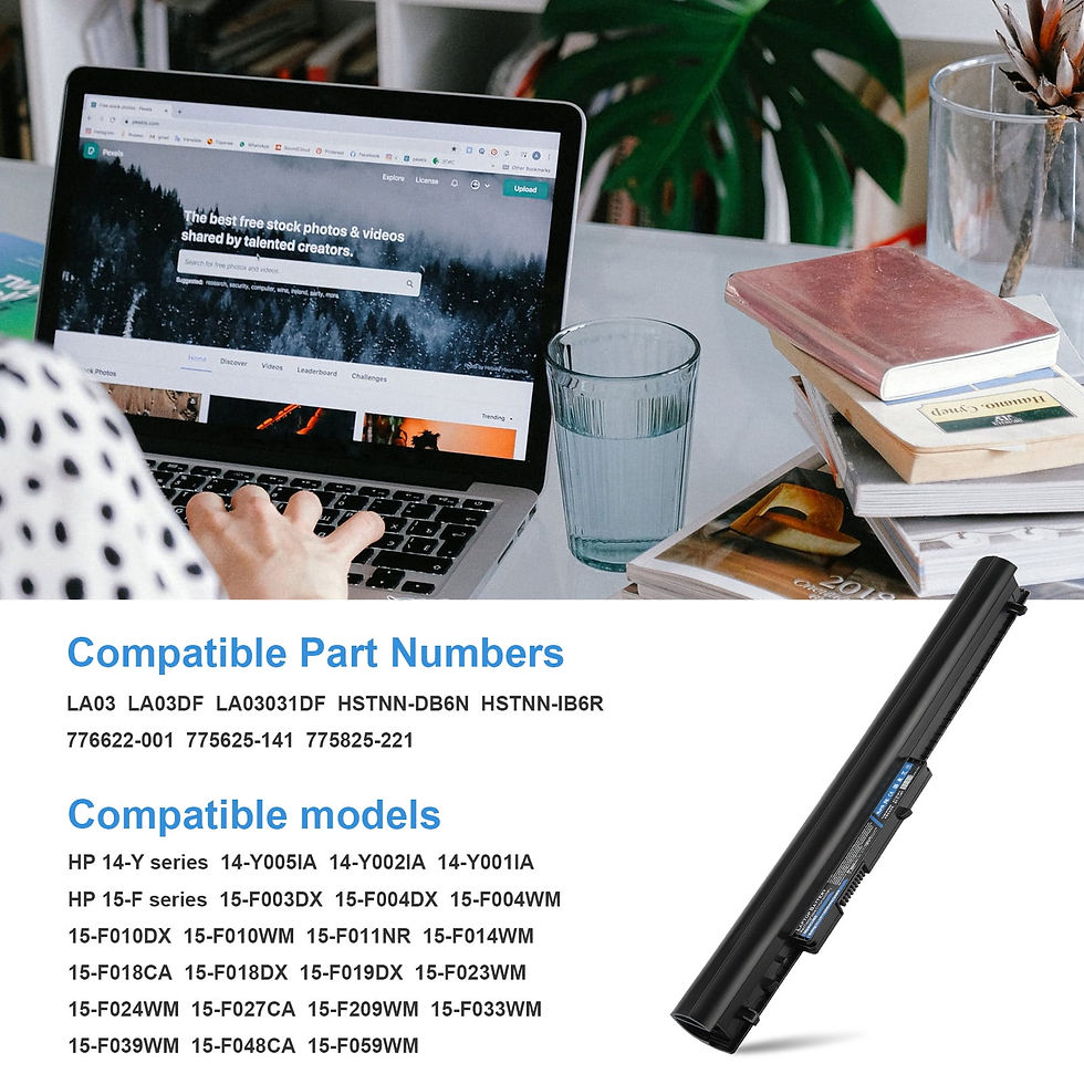 Thumbnail: Laptop Battery for HP Spare 776622-001 775825-221 775625-141 LA03 LA03DF LA0303