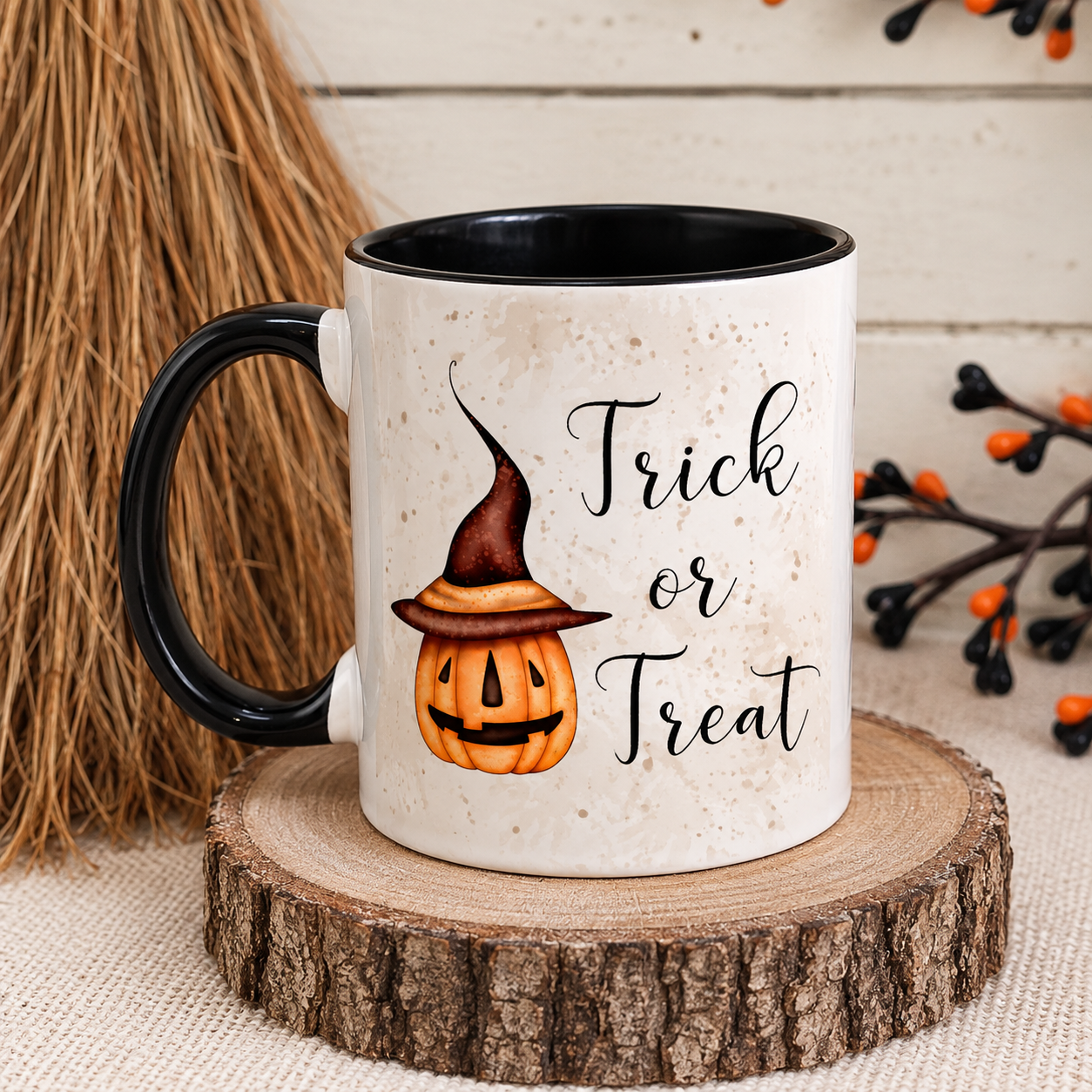 Caneca Abóbora com Chapéu