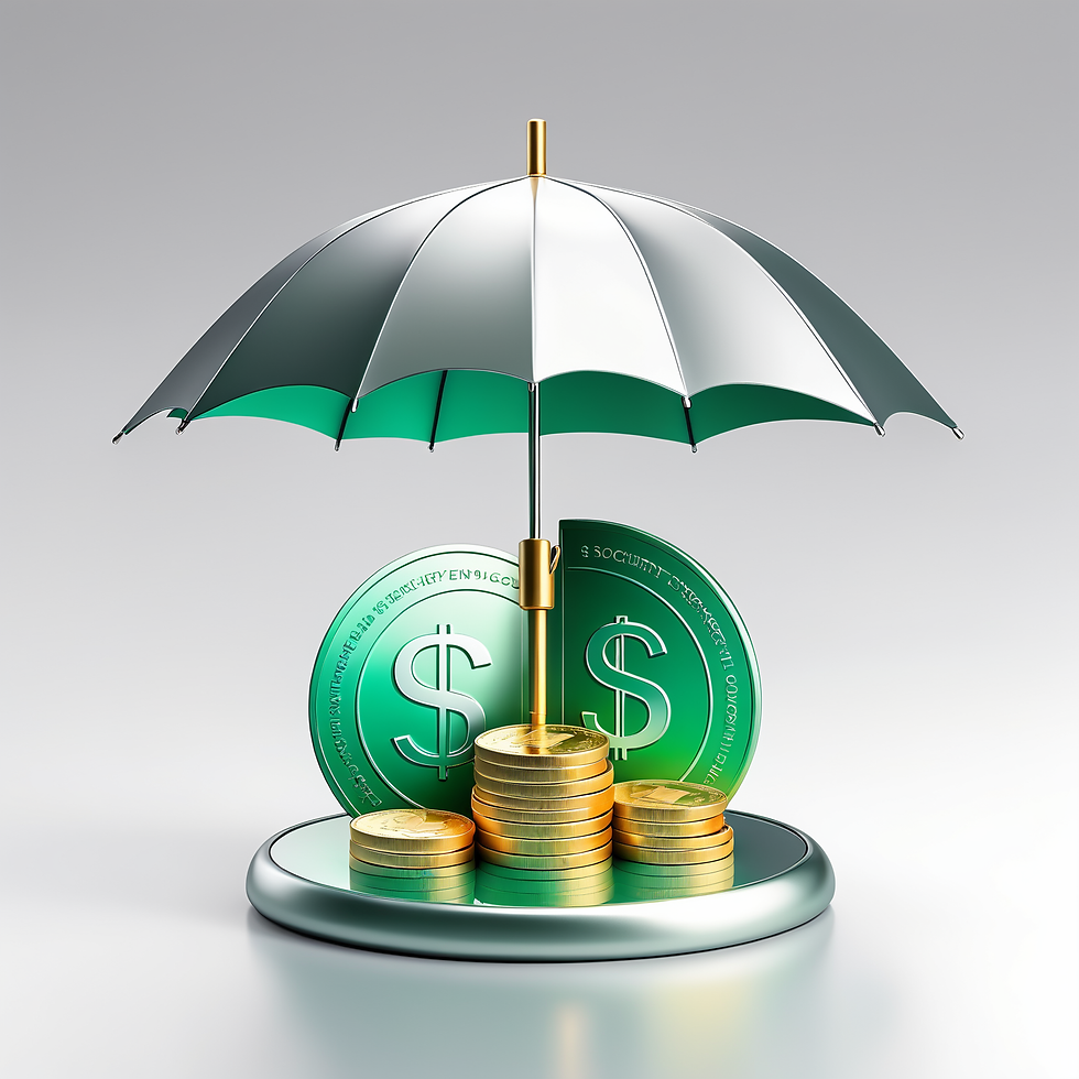 Jonh Pril Bacus Umbrella With Cash and Coins
