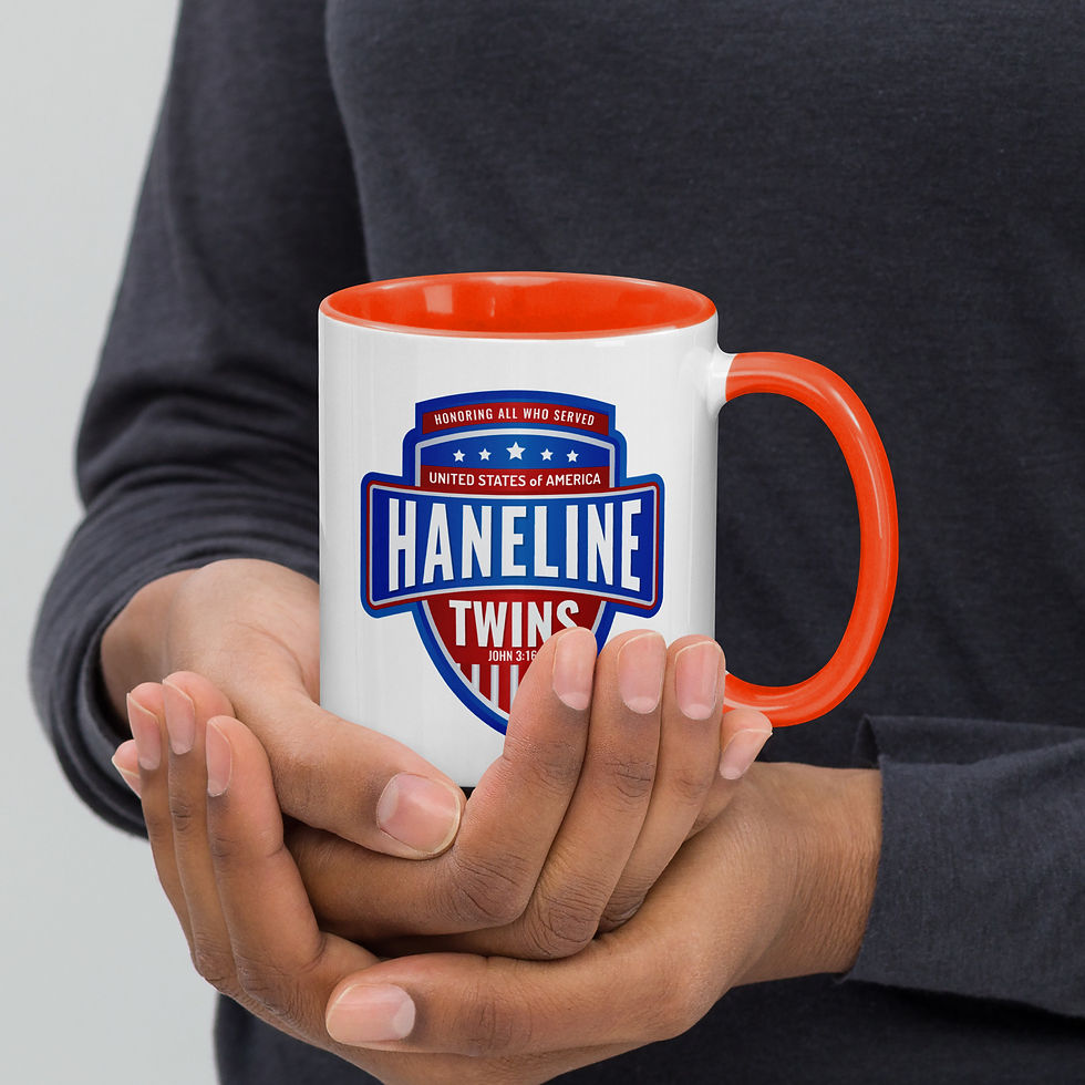 Thumbnail: Haneline Twins U.S.A. Logo Mug with Color Inside