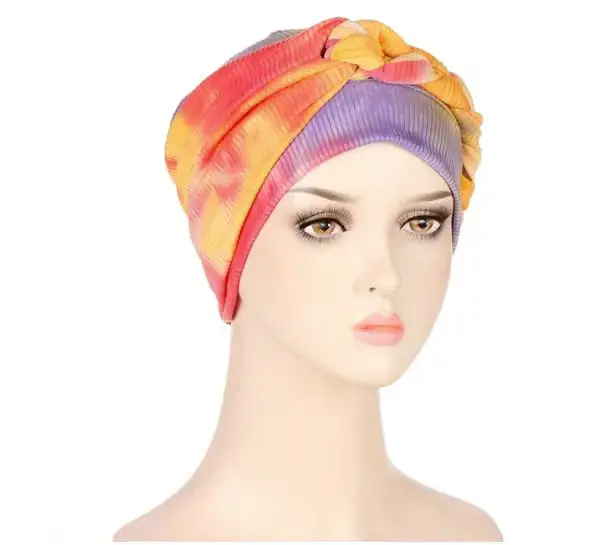 Thumbnail: Pre Tied Headwear Headwrap Headscarf Tie Dye