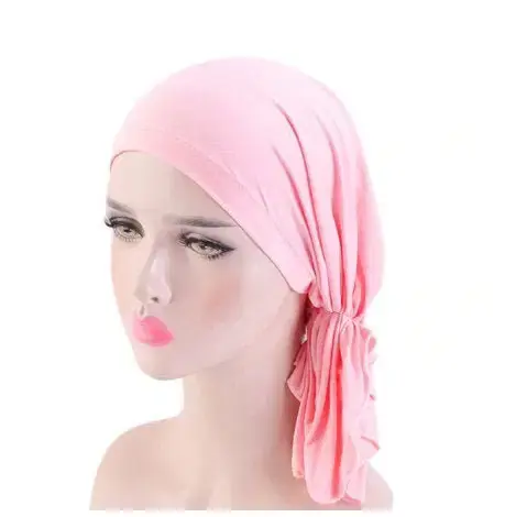 Pre-Tied Headscarf Plain Block Colour