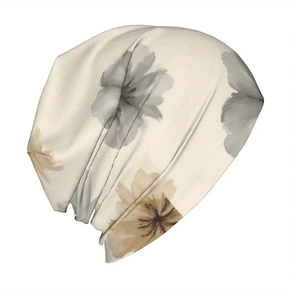 Thumbnail: Soft Floral Chemo Headwear Beanie Hat