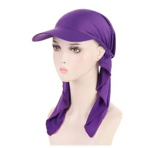 Thumbnail: Chemo Turban Hat with Scarf Baseball Cap