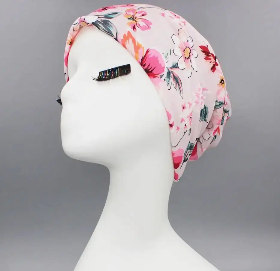 Thumbnail: Chemo Headwear Women Beanie Hat Turban Cap Lined Style