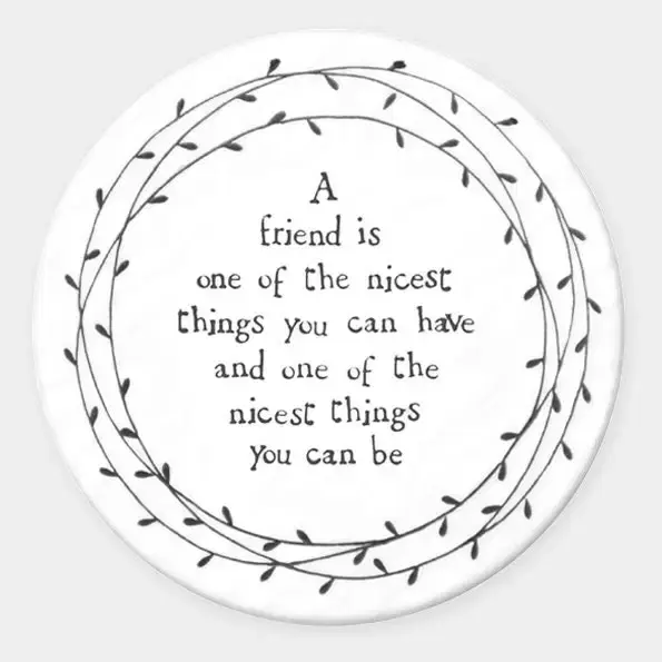Thumbnail: Coaster Gift East of India A Friend Mug Coaster for BFF Bestie - FREE UK P&P