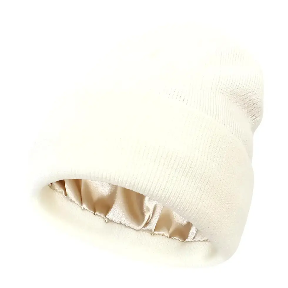Thumbnail: Chemo Headwear Satin Lined Winter Beanie Hat