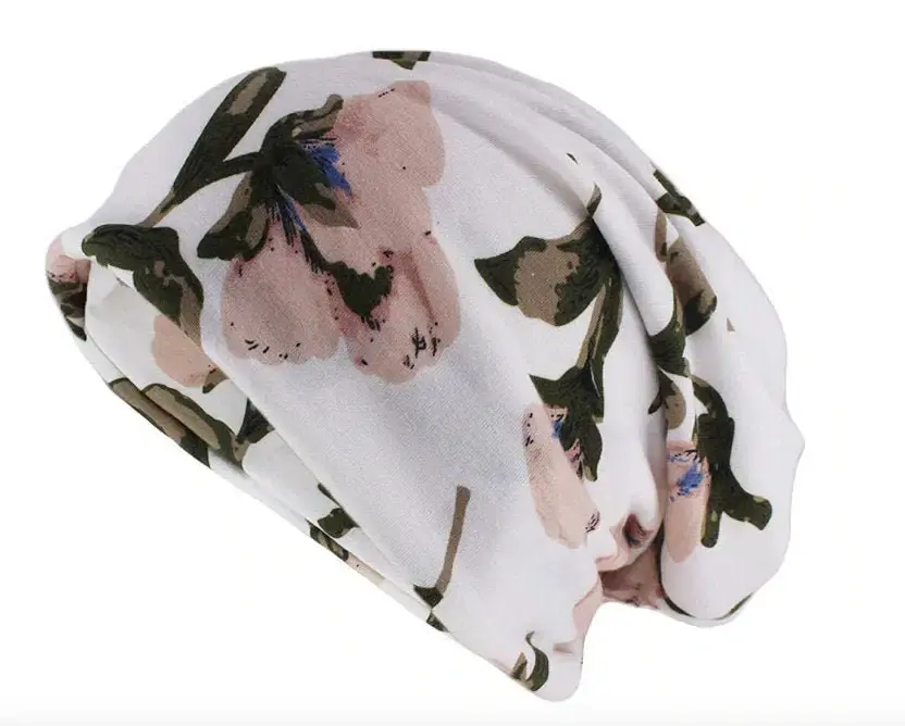Thumbnail: Chemo Headwear Flower Beanie Hat