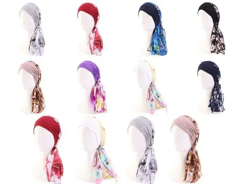 Thumbnail: Sheer Chiffon Pre-Tied Headscarf