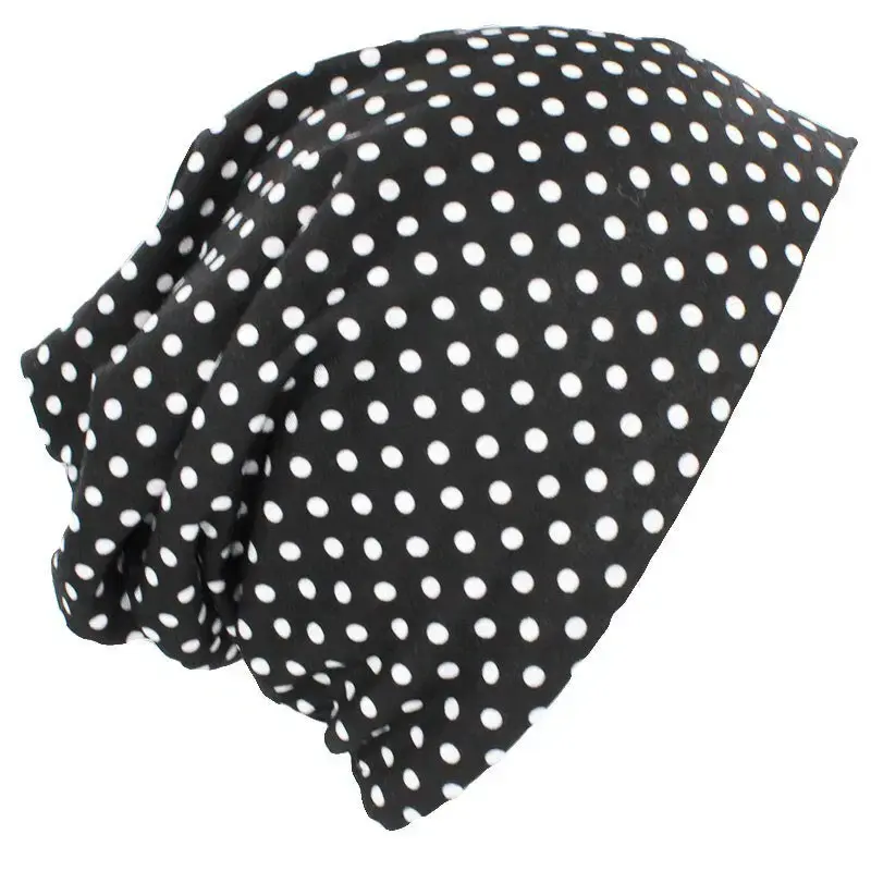 Thumbnail: Spot Dot Chemo Beanie Hat Multifunction