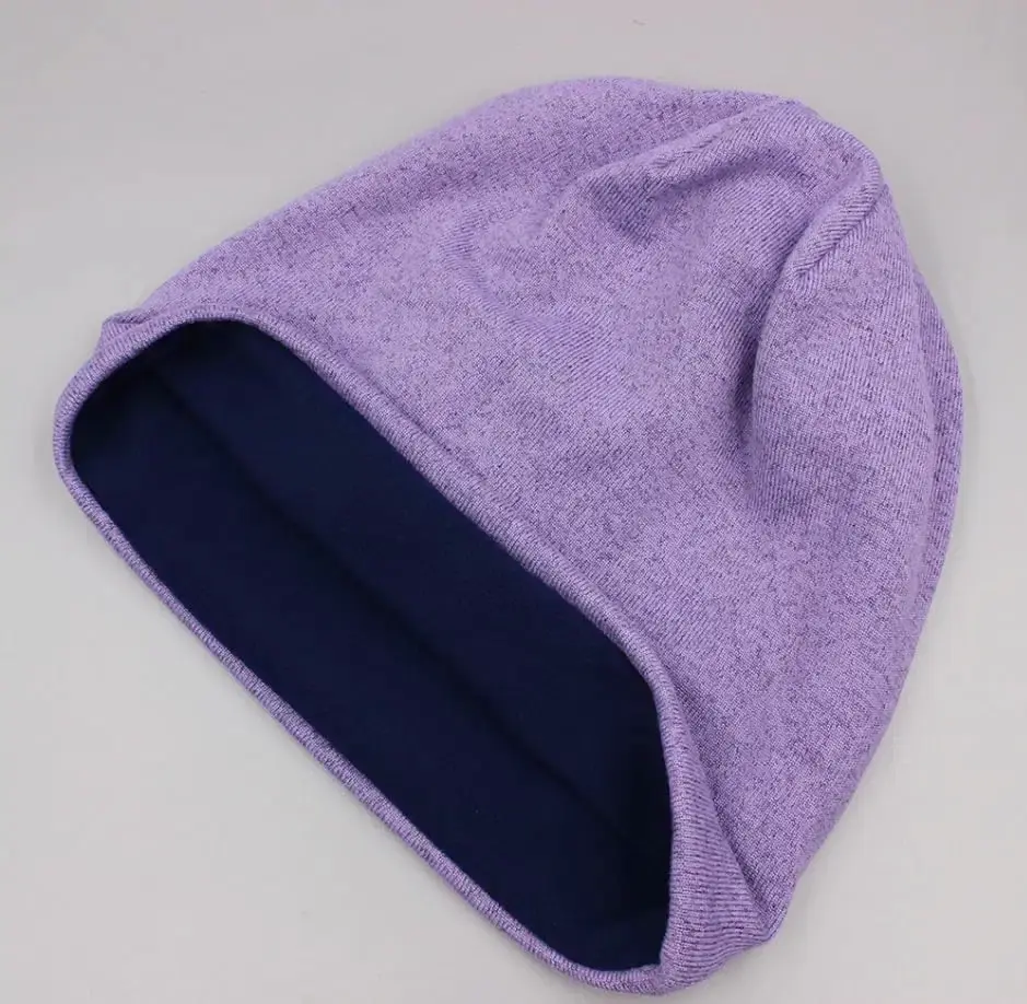 Thumbnail: Chemo Headwear Beanie Hat Soft Lined Jersey Closed