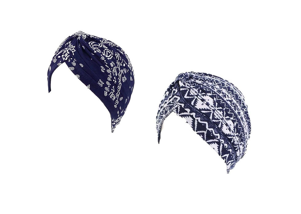Thumbnail: Chemo Headwear Beanie Hat Pre-Tied Headscarf Turban Cap, Multiple Colors and