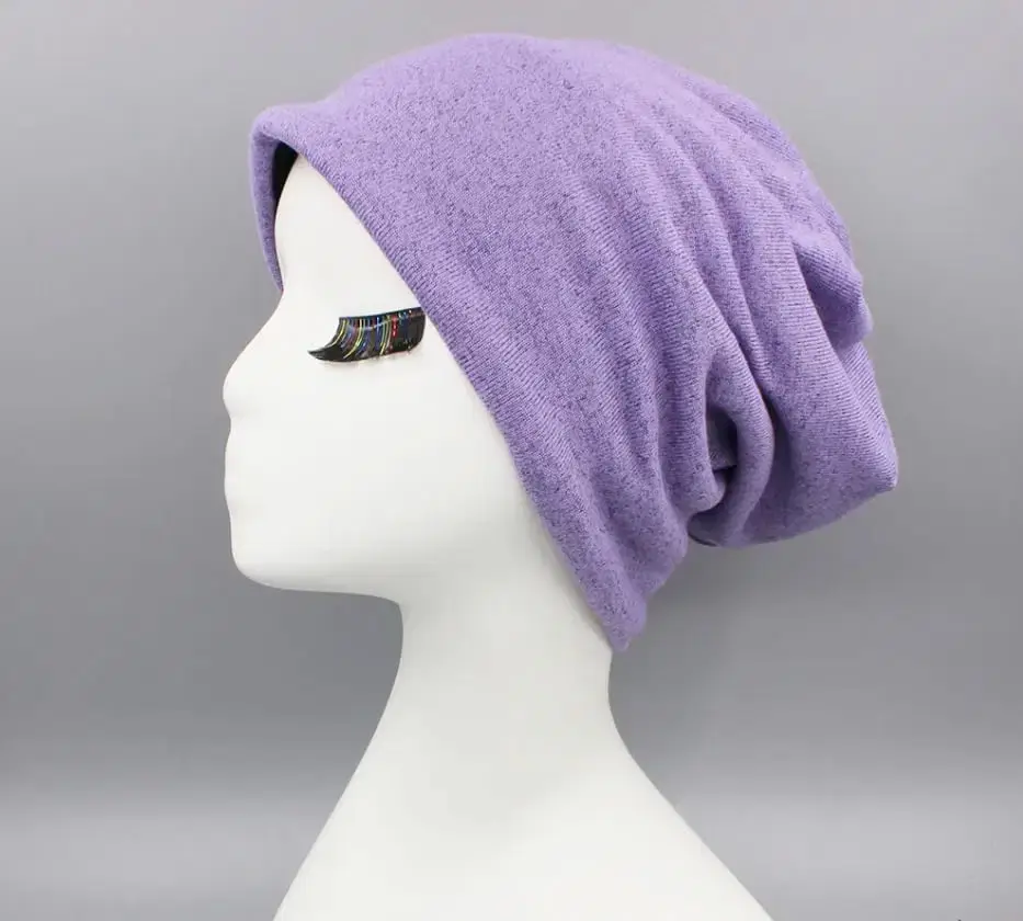 Thumbnail: Chemo Headwear Beanie Hat Soft Lined Jersey Closed