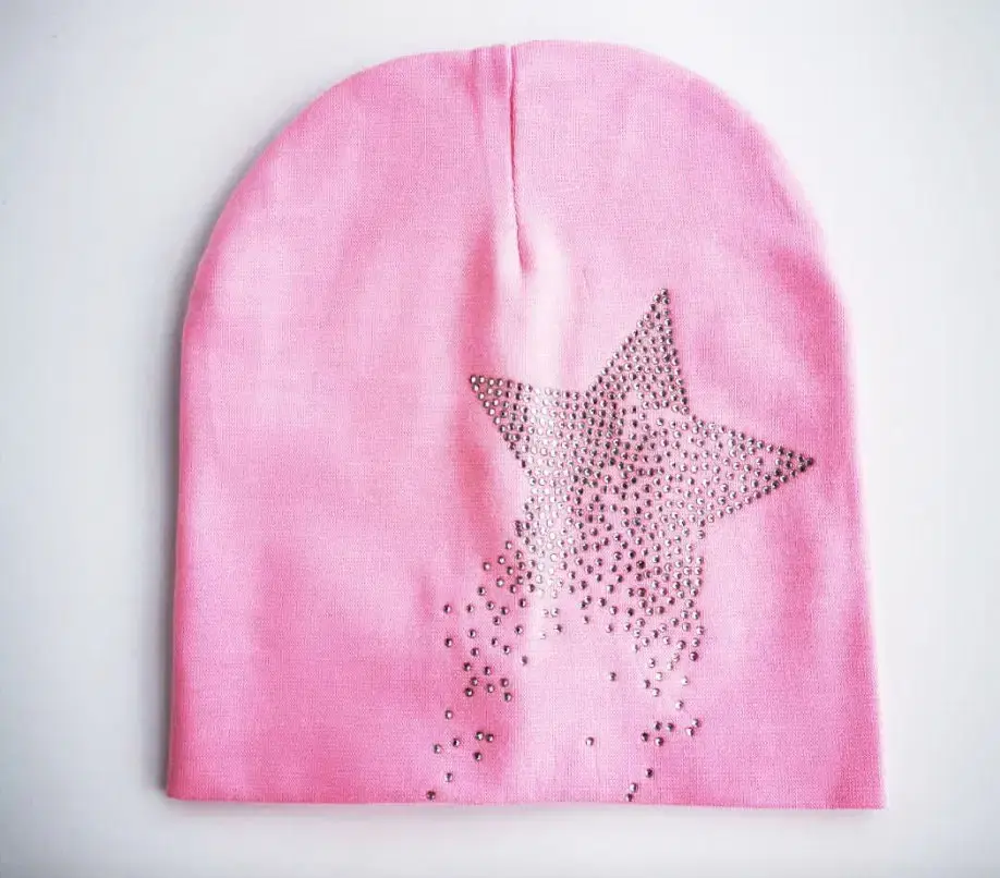 Thumbnail: Rhinestone Star Beanie Hat for Kids
