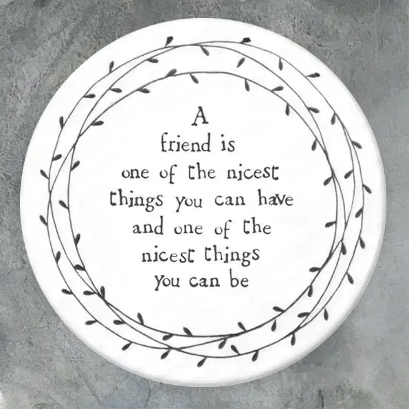 Thumbnail: Coaster Gift East of India A Friend Mug Coaster for BFF Bestie - FREE UK P&P