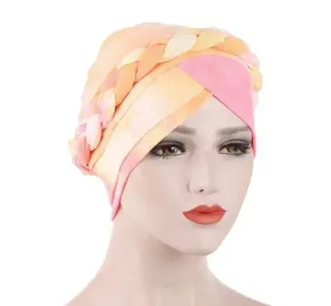 Thumbnail: Pre Tied Headwear Headwrap Headscarf Tie Dye