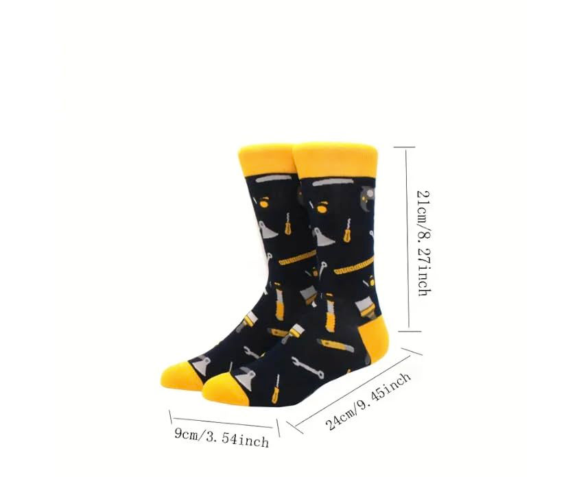 Thumbnail: DJC BOUTIQUE DIY Tool Builders Socks Saw Plyers Spirit Level - Size 5-9