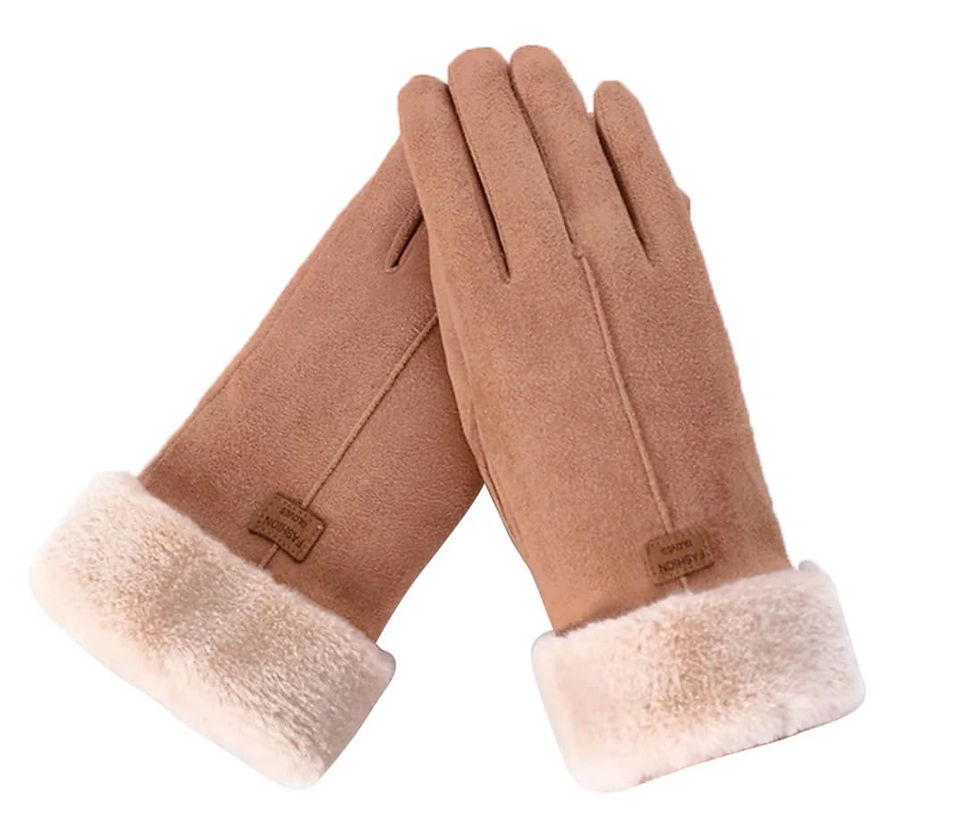Thumbnail: DJC BOUTIQUE Fur Lined Slim Fit Elegent Gloves