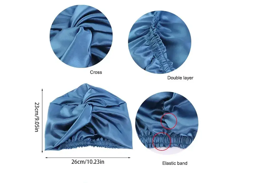 Thumbnail: Satin Chemo Headwear Beanie Sleep Cap Turban Bonnet