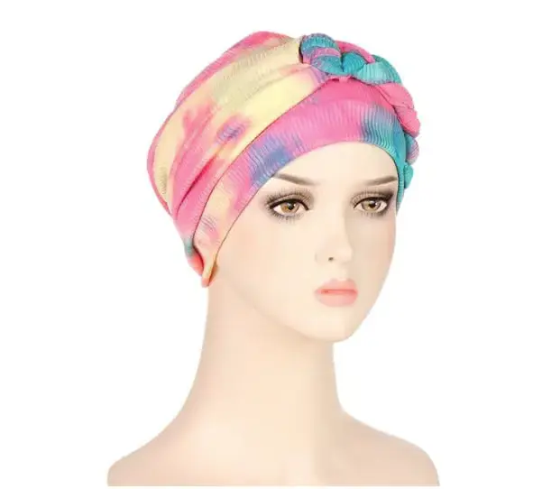 Thumbnail: Pre Tied Headwear Headwrap Headscarf Tie Dye