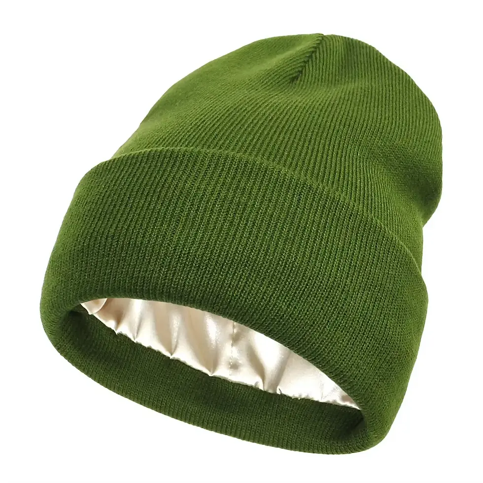 Thumbnail: Chemo Headwear Satin Lined Winter Beanie Hat